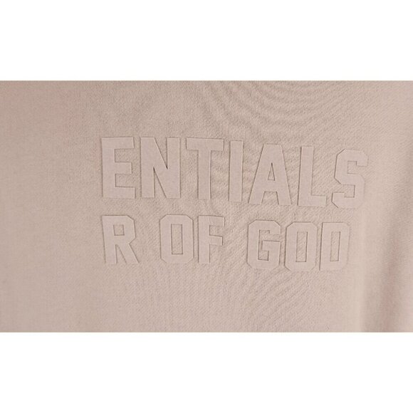 Fear Of God Essentials Cotton-Blend Hoodie Size M Mens Beige AS-IS - Picture 3 of 12